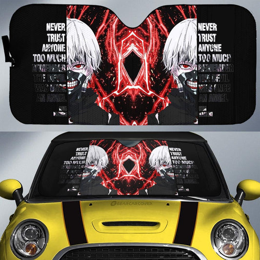 Ken Kaneki Quotes Car Sunshade Custom Tokyo Ghoul Anime Car Accessories - Gearcarcover - 1