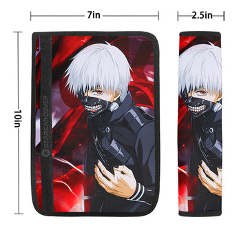 Ken Kaneki Seat Belt Covers Custom Tokyo Ghoul Anime Car Accessories - Gearcarcover - 1