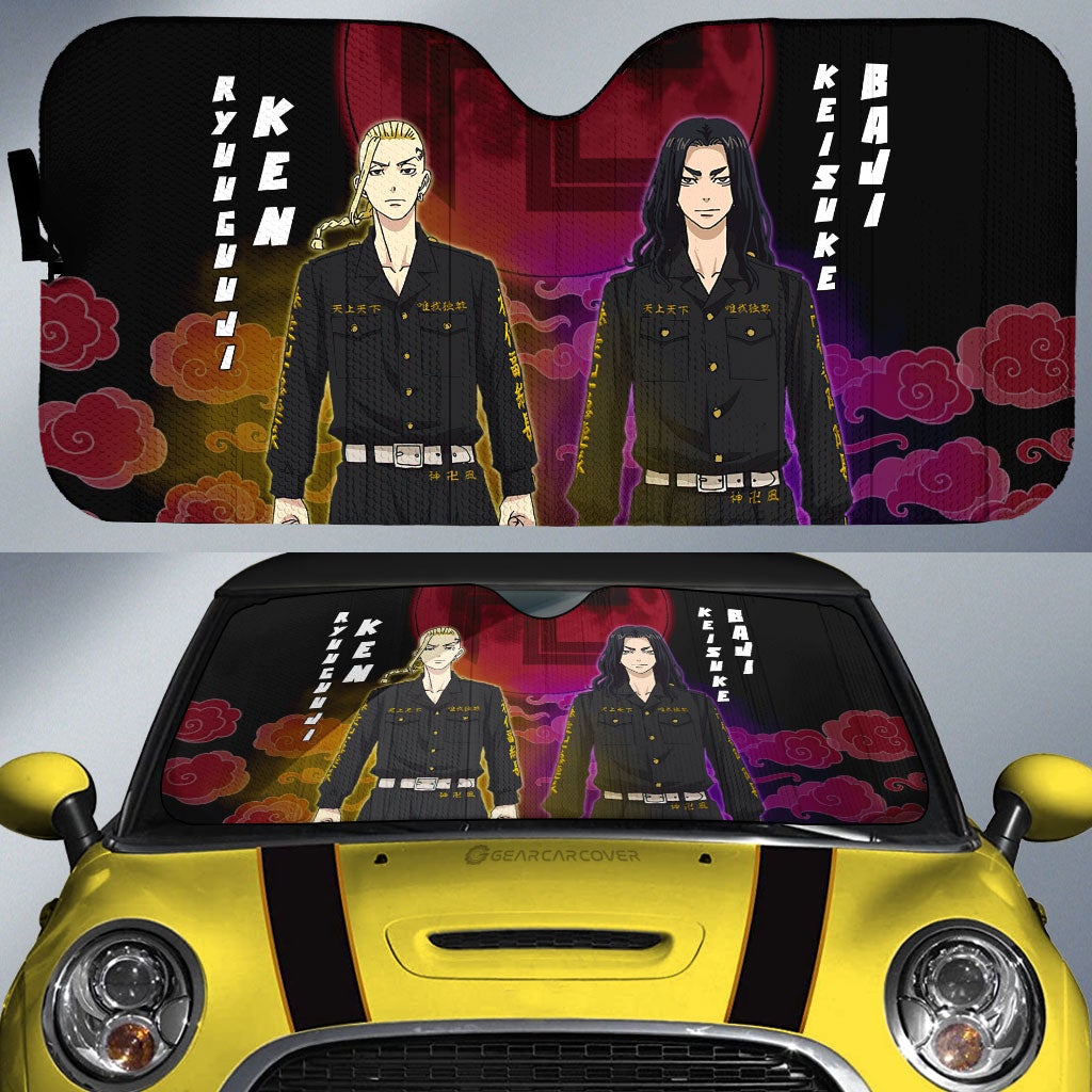 Ken Ryuguji And Keisuke Baji Car Sunshade Custom Tokyo Revengers Anime Car Accessories - Gearcarcover - 1