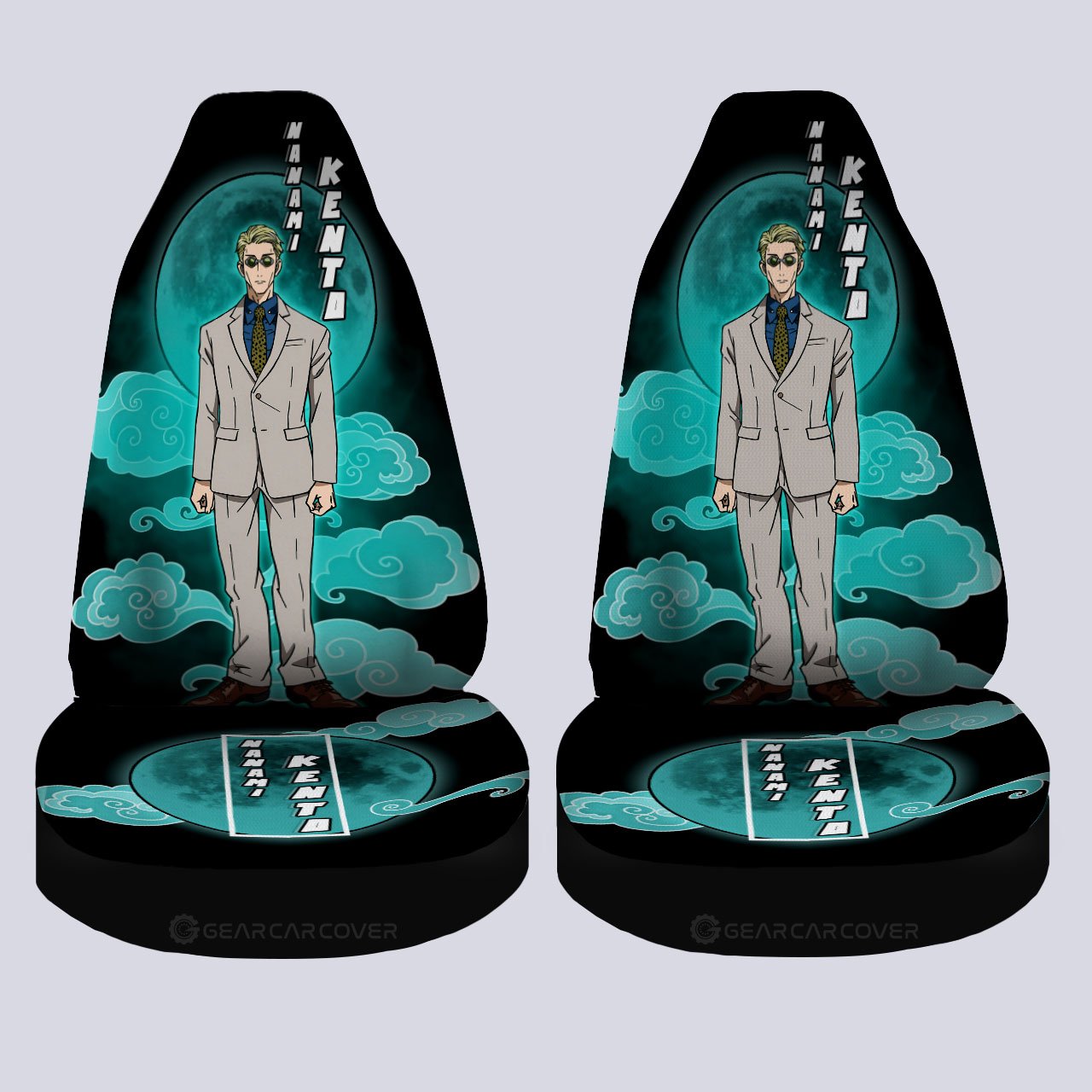 Kento Nanami Car Seat Covers Custom Jujutsu Kaisen Anime Car Interior Accessories - Gearcarcover - 4