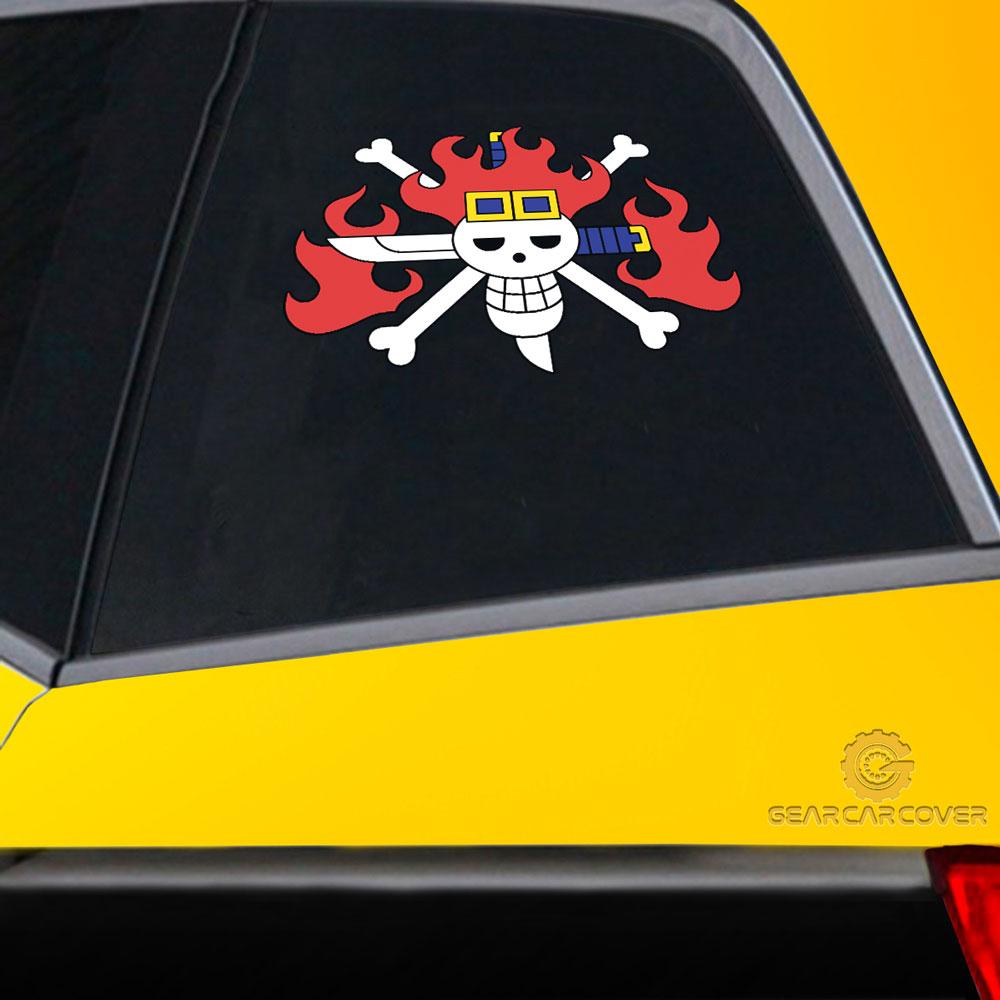 Kid Pirates Flag Car Sticker Custom One Piece Anime Car Accessories - Gearcarcover - 2