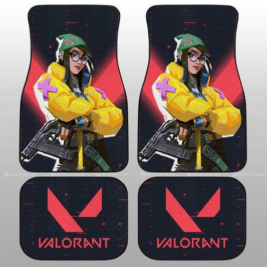 Killjoy Car Floor Mats Custom Valorant Agent - Gearcarcover - 1