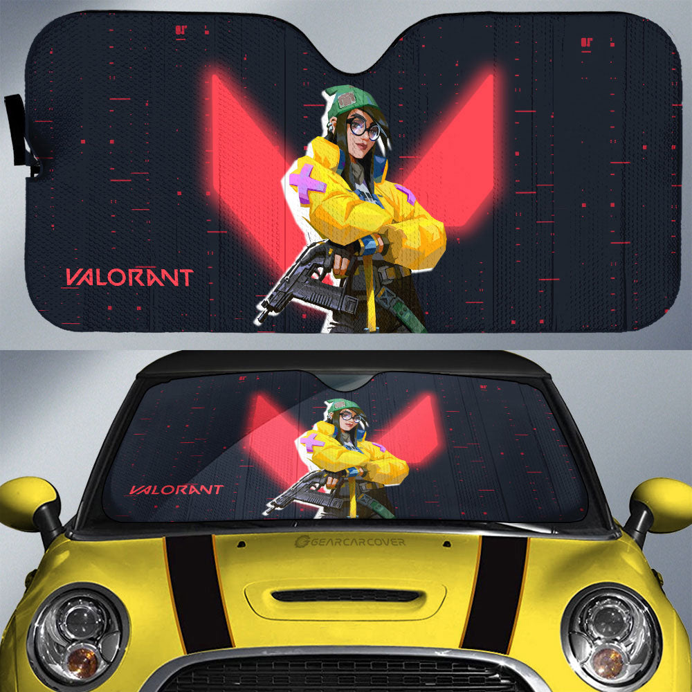 Killjoy Car Sunshade Custom Valorant Agent - Gearcarcover - 1