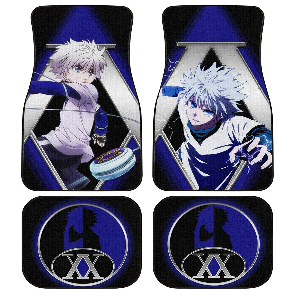 Killua Car Floor Mats Custom Hunter x Hunter Anime Car Interior Accessories - Gearcarcover - 1