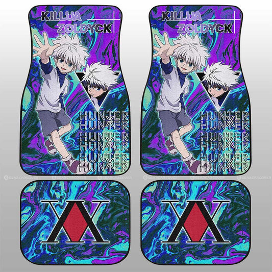 Killua Zoldyck Car Floor Mats Custom Hunter x Hunter Anime Car Accessories - Gearcarcover - 1