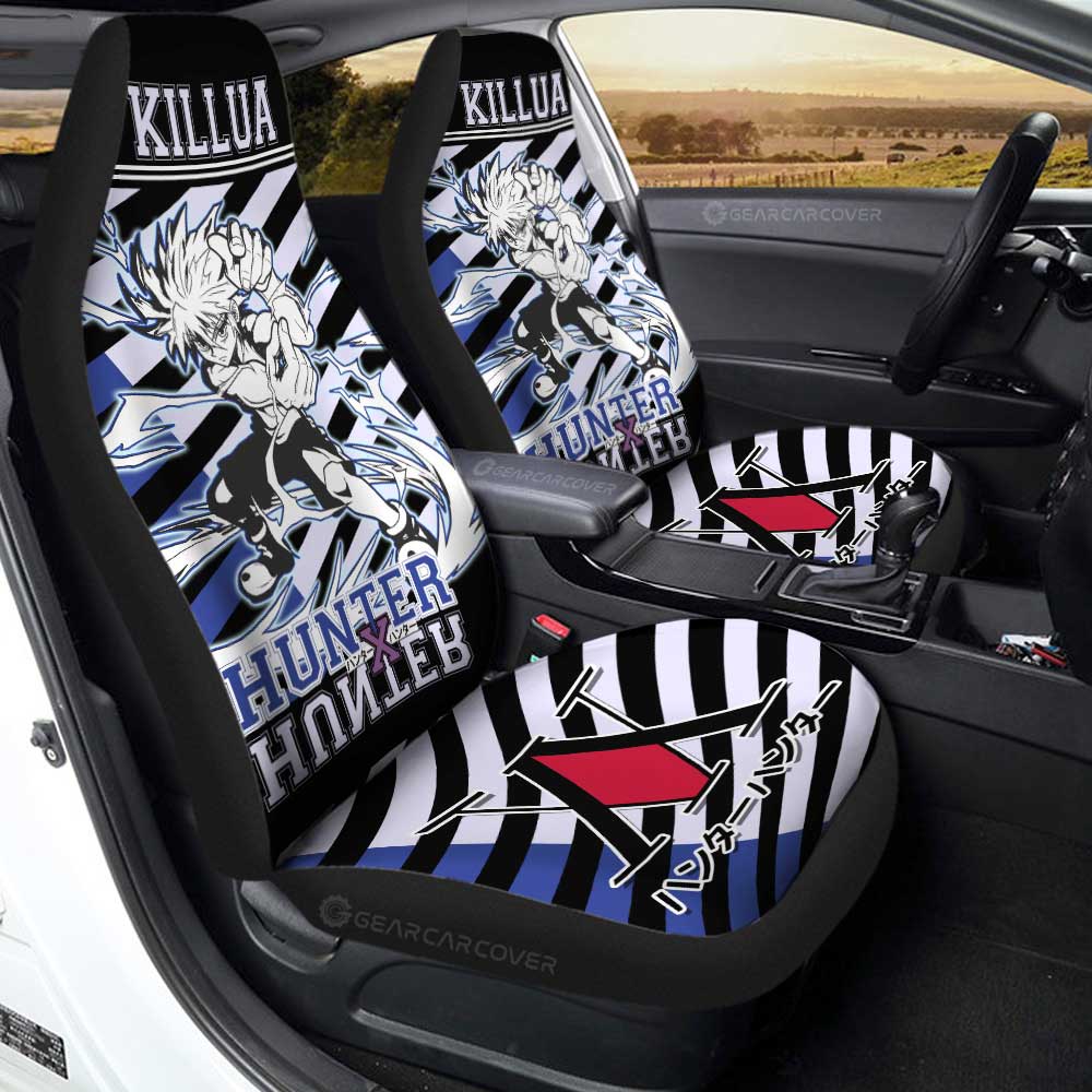 Killua Zoldyck Car Seat Covers Custom Hunter x Hunter Anime Car Accessories - Gearcarcover - 3