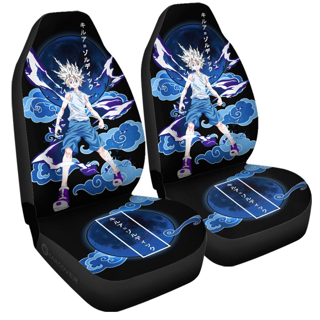 Killua Zoldyck Car Seat Covers Custom Hunter x Hunter Anime Car Interior Accessories - Gearcarcover - 3