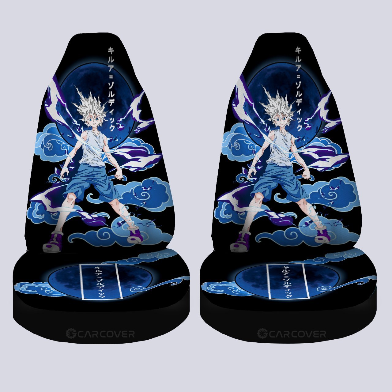 Killua Zoldyck Car Seat Covers Custom Hunter x Hunter Anime Car Interior Accessories - Gearcarcover - 4