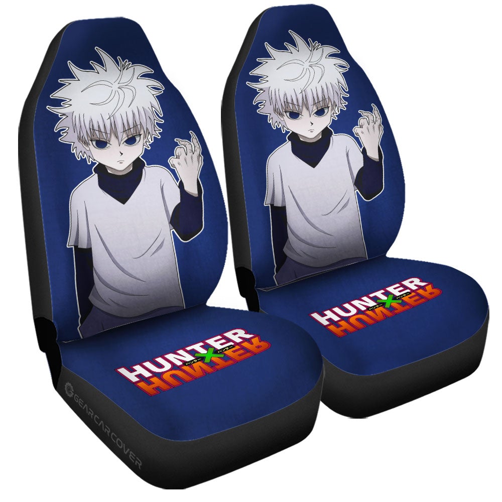Killua Zoldyck Car Seat Covers Custom Main Hero Hunter x Hunter Anime Car Accessories - Gearcarcover - 3