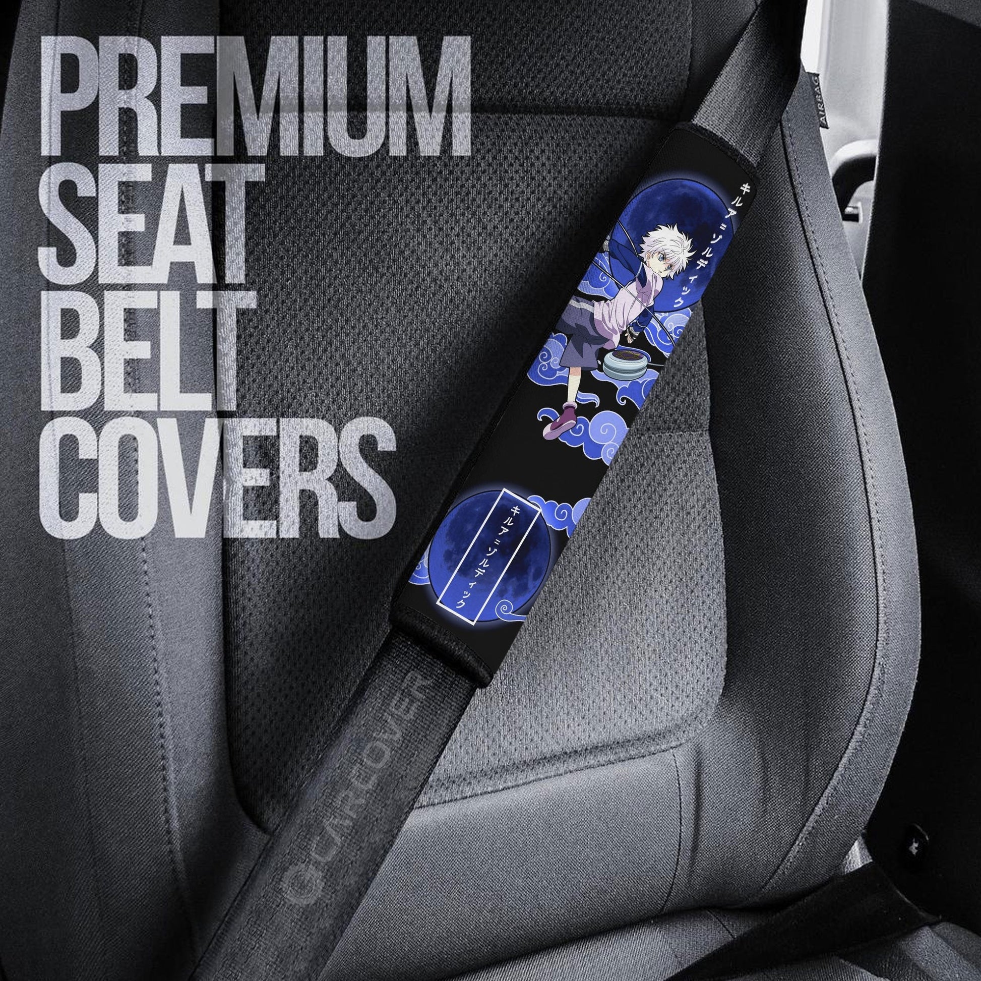 Killua Zoldyck Seat Belt Covers Custom Hunter x Hunter Anime Car Interior Accessories - Gearcarcover - 3