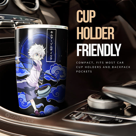 Killua Zoldyck Tumbler Cup Custom Hunter x Hunter Anime Car Interior Accessories Perfect Gift For Fan - Gearcarcover - 2