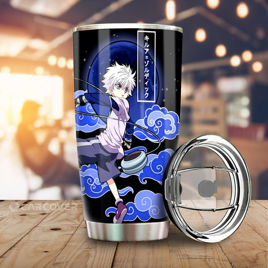Killua Zoldyck Tumbler Cup Custom Hunter x Hunter Anime Car Interior Accessories Perfect Gift For Fan - Gearcarcover - 1