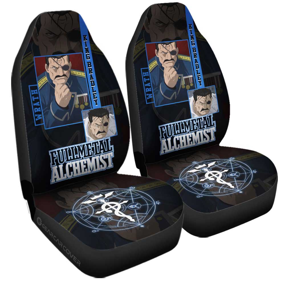 King Bradley Car Seat Covers Custom Fullmetal Alchemist Anime - Gearcarcover - 3