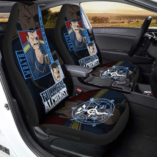 King Bradley Car Seat Covers Custom Fullmetal Alchemist Anime - Gearcarcover - 1