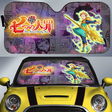 King Car Sunshade Custom Seven Deadly Sins Anime Manga Galaxy Style - Gearcarcover - 1