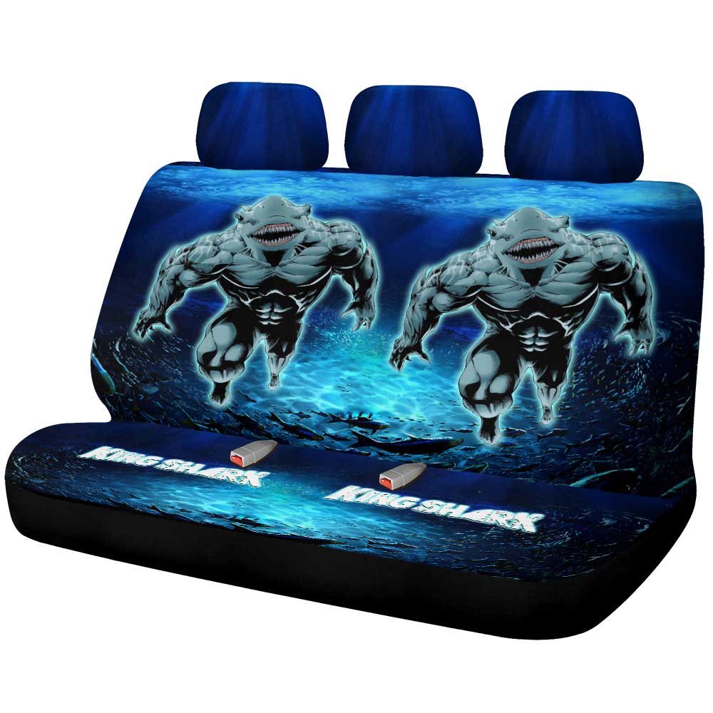 King Shark Car Back Seat Cover Custom Car Accessories - Gearcarcover - 1