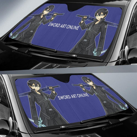 Kirigaya Kazuto Car Sunshade Custom Sword Art Online Anime - Gearcarcover - 2