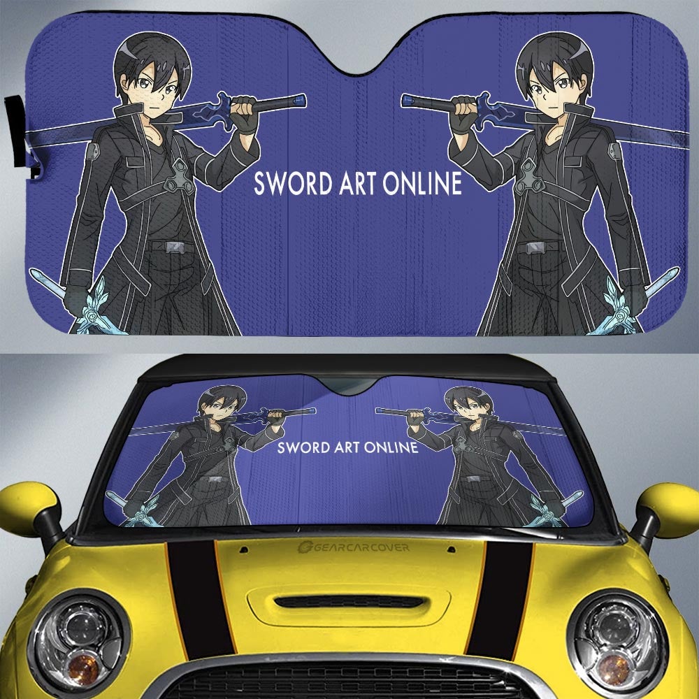 Kirigaya Kazuto Car Sunshade Custom Sword Art Online Anime - Gearcarcover - 1