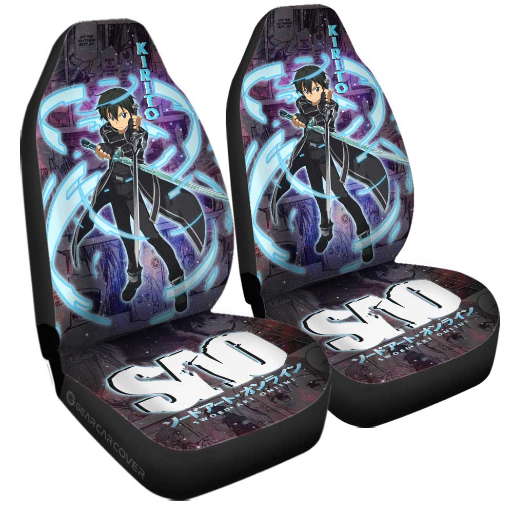 Kirito Car Seat Covers Custom Sword Art Online Anime Manga Galaxy Style - Gearcarcover - 3