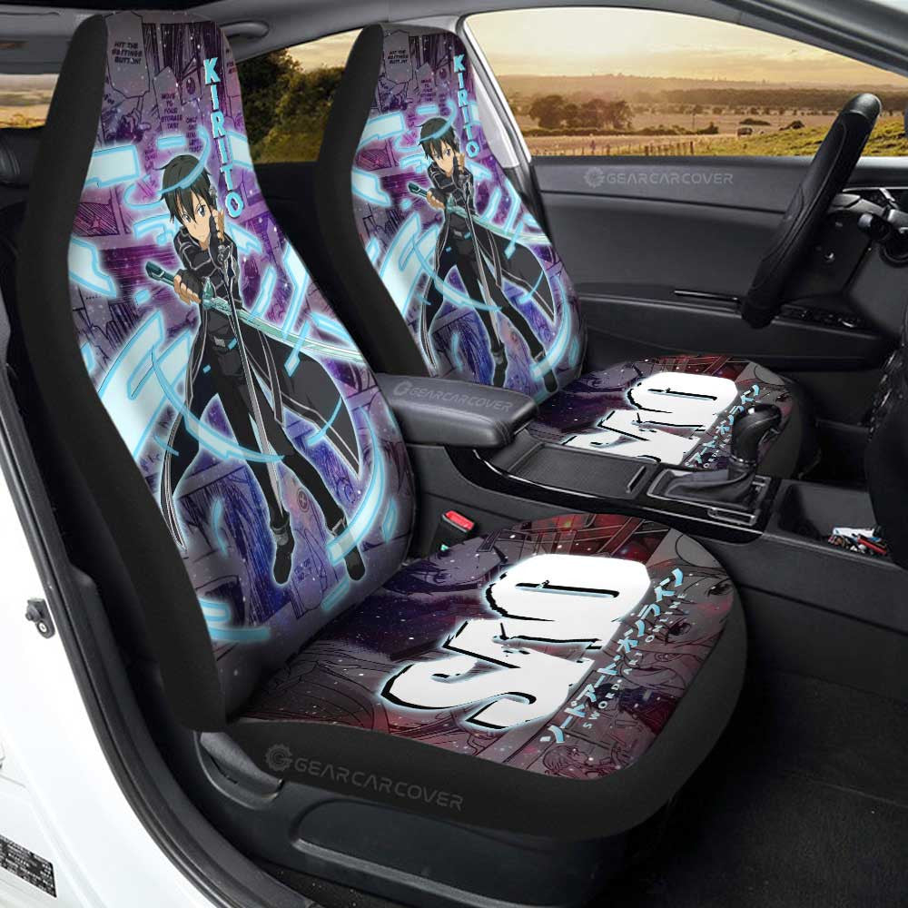 Kirito Car Seat Covers Custom Sword Art Online Anime Manga Galaxy Style - Gearcarcover - 1