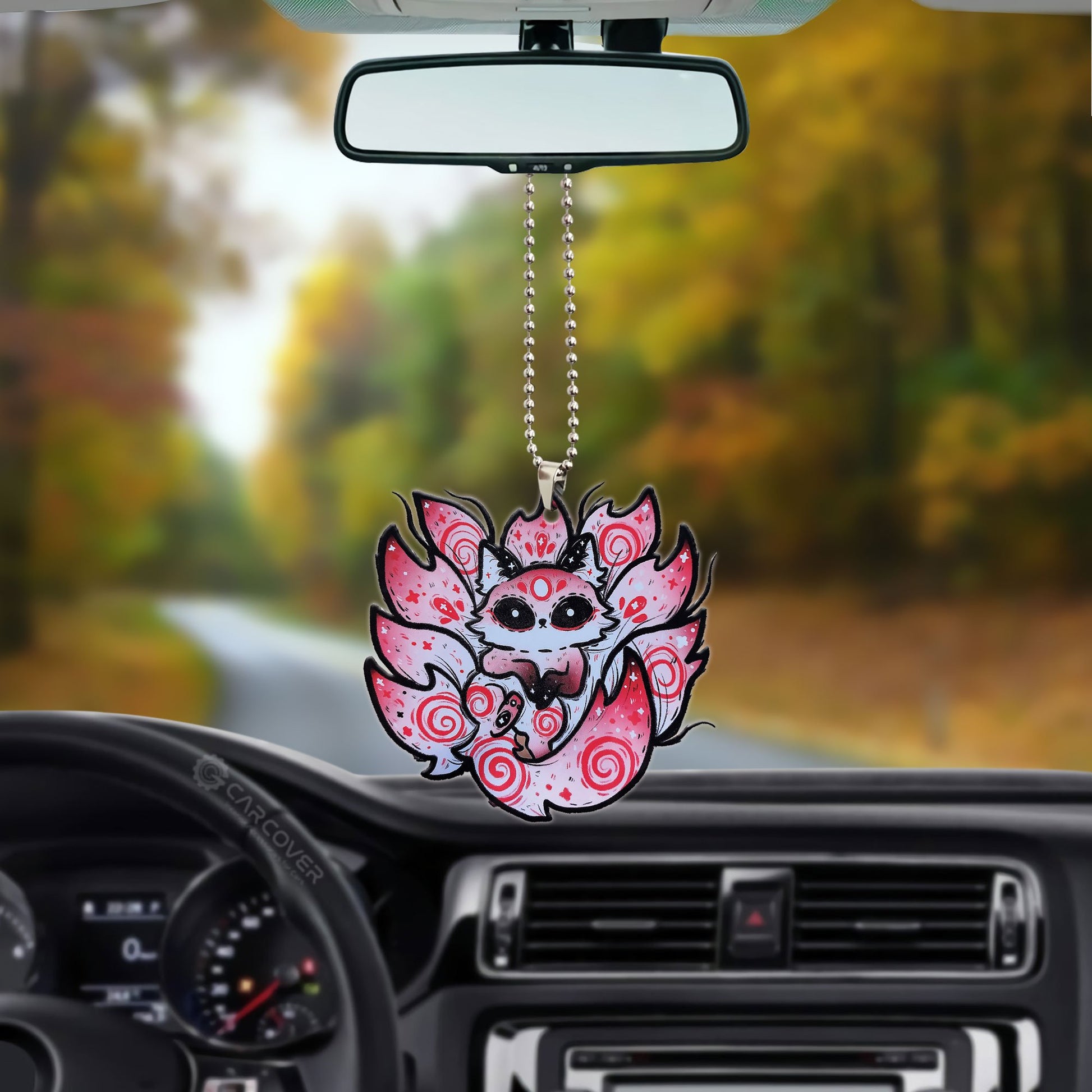 Kitsune Fox Ornament Custom Halloween Car Interior Accessories - Gearcarcover - 3