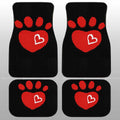 Kitty Dog Paw Love Car Floor Mats Custom Personalized Name Car Accessories - Gearcarcover - 1
