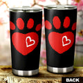 Kitty Dog Paw Love Tumbler Cup Custom Personalized Name Car Interior Accessories - Gearcarcover - 3
