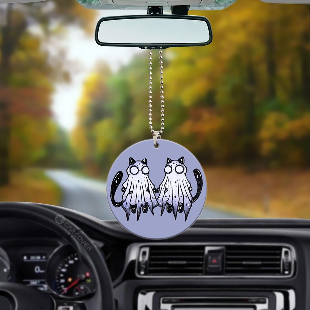 Kitty Friends Halloween Ghost Ornament Custom Car Accessories - Gearcarcover - 3