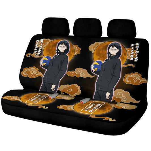 Kiyoko Shimizu Car Back Seat Covers Custom Haikyuu Anime Car Accessories - Gearcarcover - 1