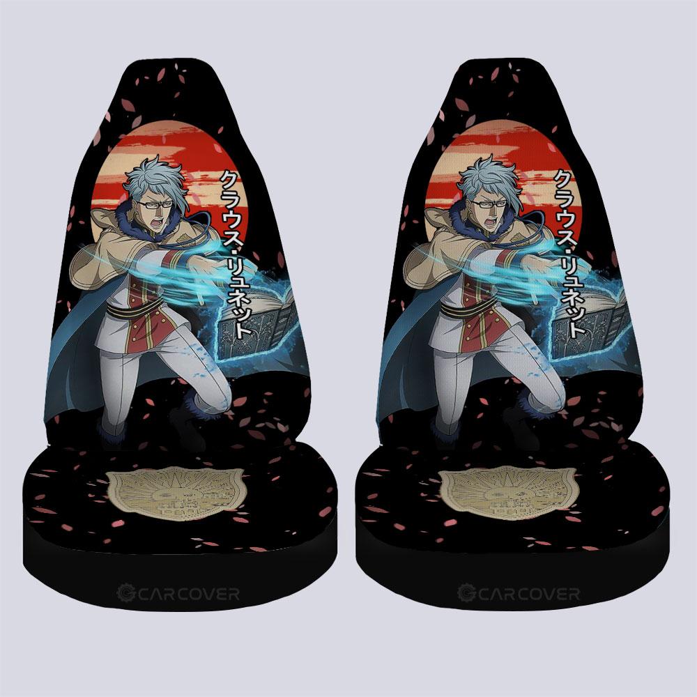 Klaus Lunettes Car Seat Covers Custom Black Clover Anime Car Accessories - Gearcarcover - 4