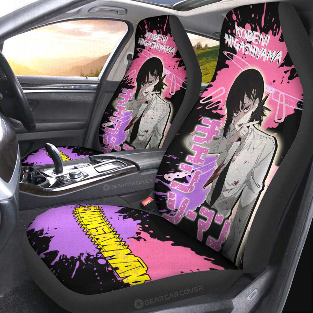 Kobeni Higashiyama Car Seat Covers Custom Chainsaw Man Anime Car Accessories - Gearcarcover - 2