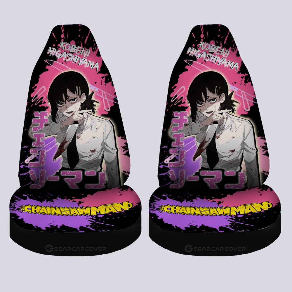 Kobeni Higashiyama Car Seat Covers Custom Chainsaw Man Anime Car Accessories - Gearcarcover - 4