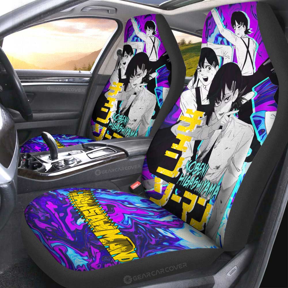 Kobeni Higashiyama Car Seat Covers Custom Chainsaw Man Anime - Gearcarcover - 2