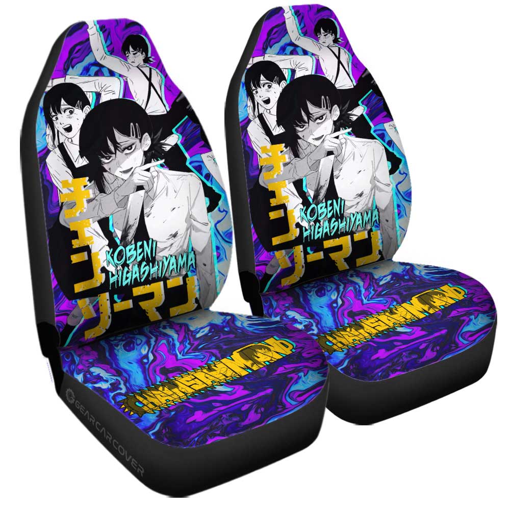 Kobeni Higashiyama Car Seat Covers Custom Chainsaw Man Anime - Gearcarcover - 3