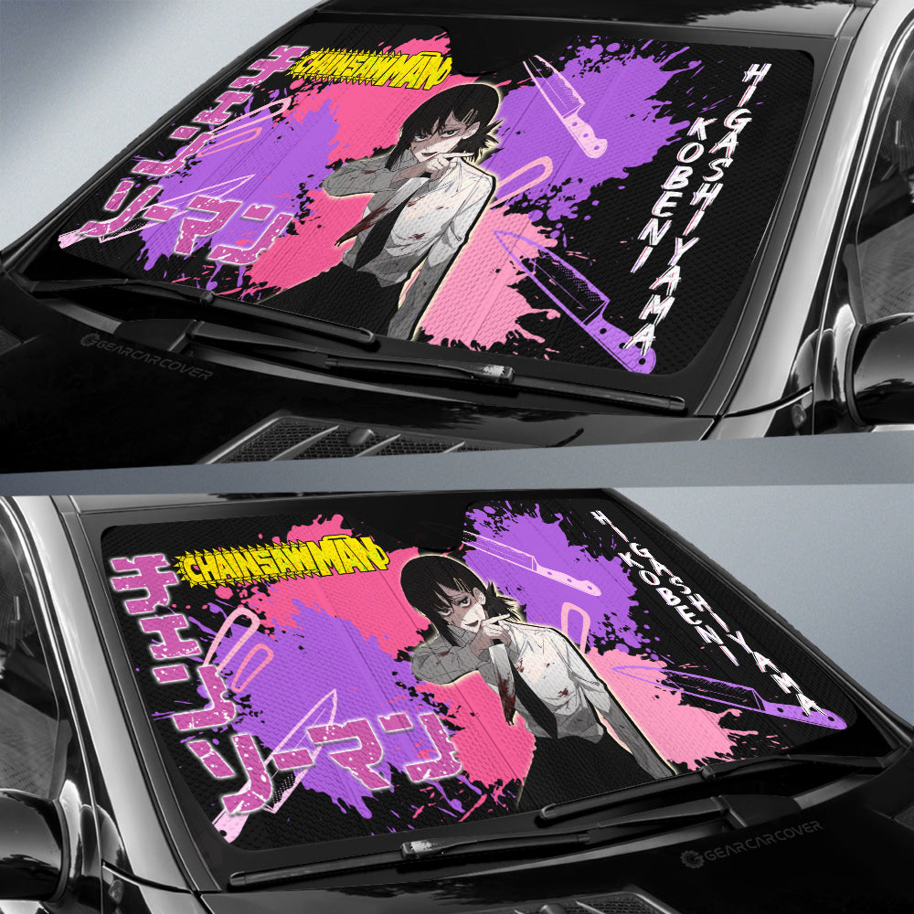 Kobeni Higashiyama Car Sunshade Custom Chainsaw Man Anime Car Accessories - Gearcarcover - 2