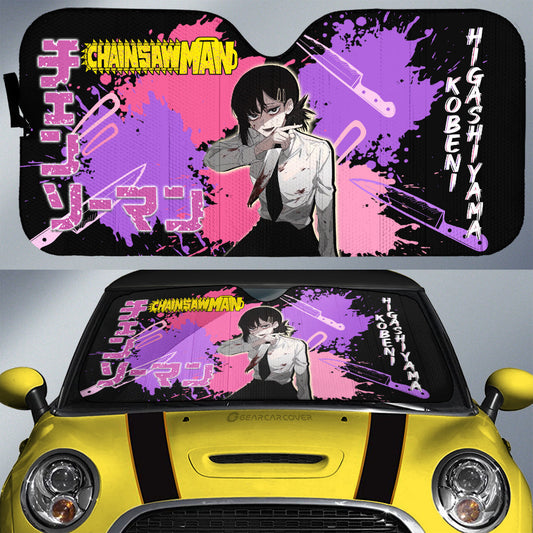 Kobeni Higashiyama Car Sunshade Custom Chainsaw Man Anime Car Accessories - Gearcarcover - 1