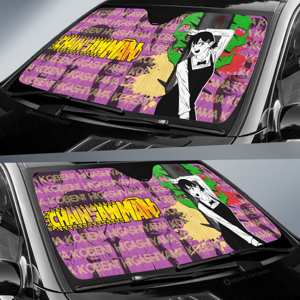 Kobeni Higashiyama Car Sunshade Custom Chainsaw Man Anime Car Interior Accessories - Gearcarcover - 3