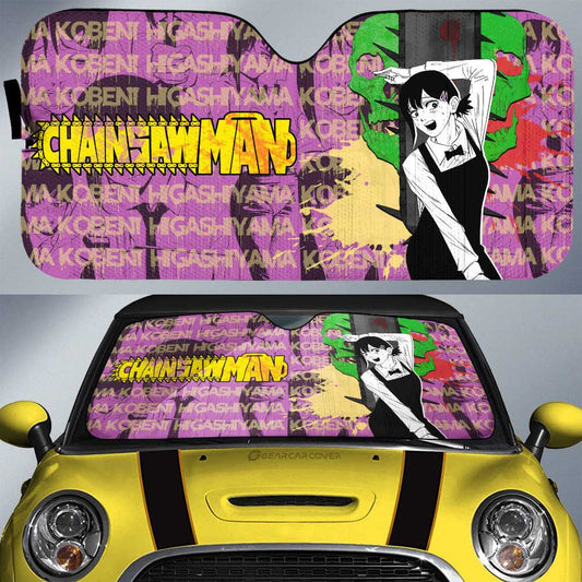 Kobeni Higashiyama Car Sunshade Custom Chainsaw Man Anime Car Interior Accessories - Gearcarcover - 1