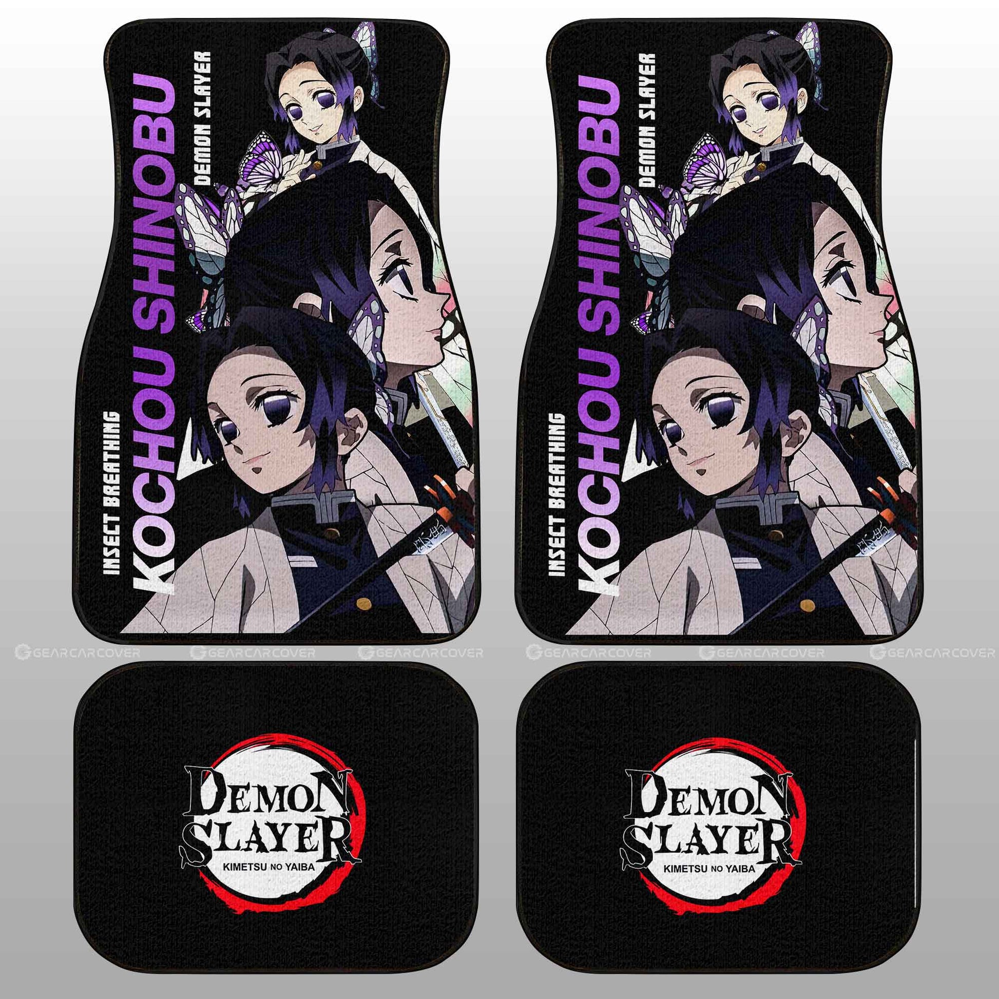 Kochou Shinobu Car Floor Mats Custom Demon Slayer Anime - Gearcarcover - 2