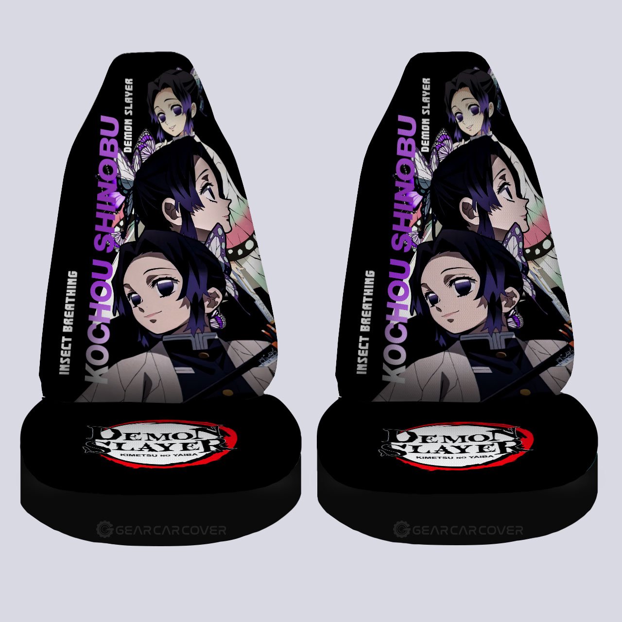 Kochou Shinobu Car Seat Covers Custom Demon Slayer Anime - Gearcarcover - 4