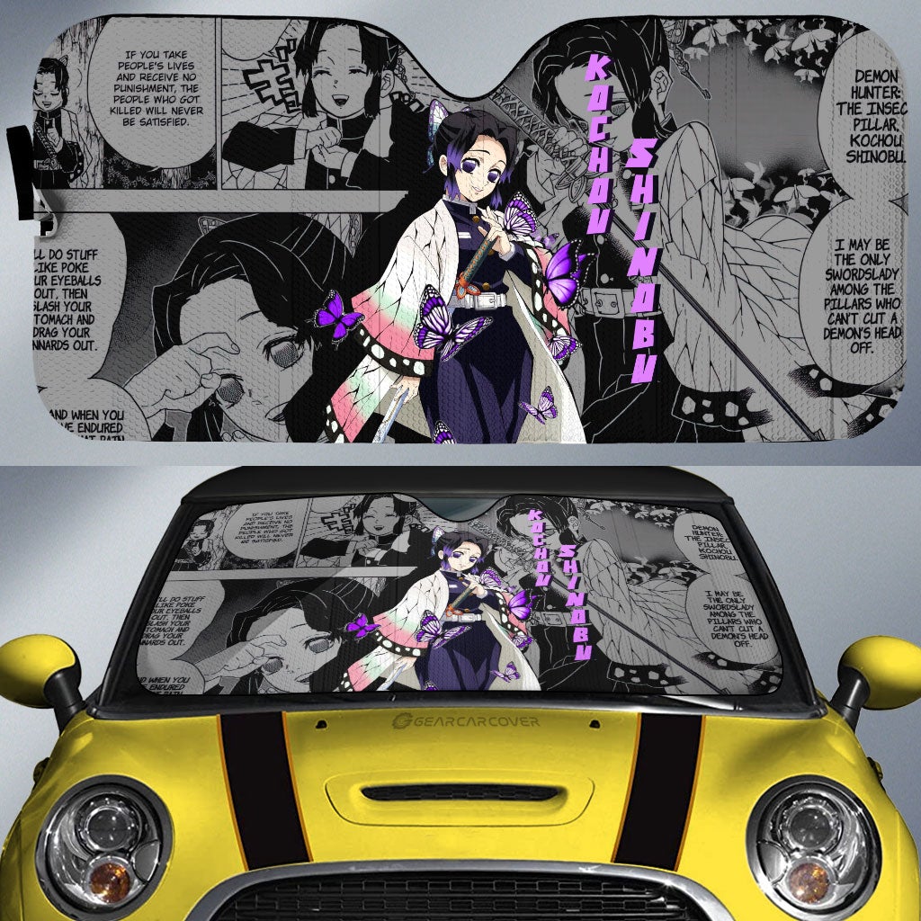 Kochou Shinobu Car Sunshade Custom Demon Slayer Anime Mix Mangas - Gearcarcover - 1