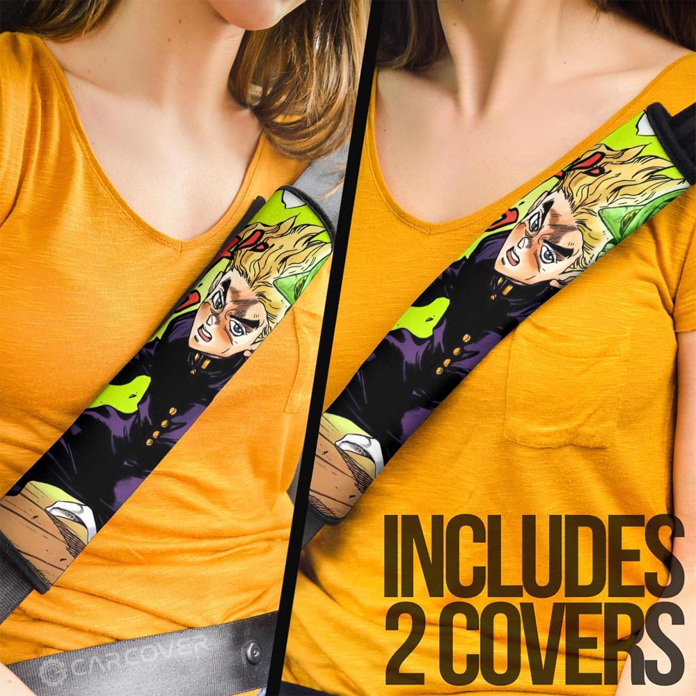 Koichi Hirose Seat Belt Covers Custom JoJo's Bizarre Adventure Anime Car Accessories - Gearcarcover - 3