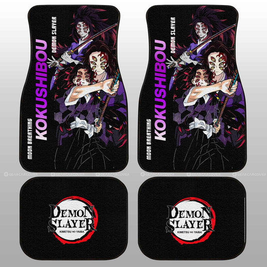 Kokushibou Car Floor Mats Custom Demon Slayer Anime - Gearcarcover - 2