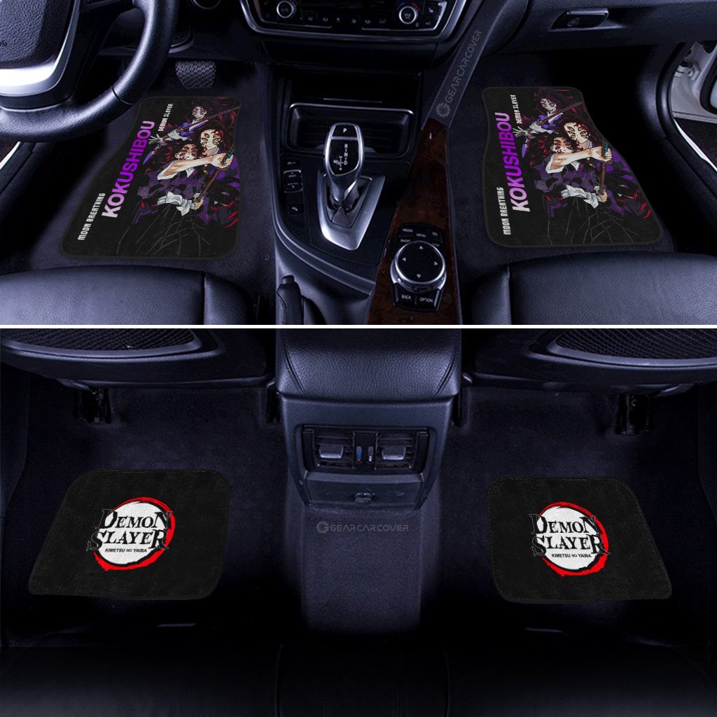 Kokushibou Car Floor Mats Custom Demon Slayer Anime - Gearcarcover - 3