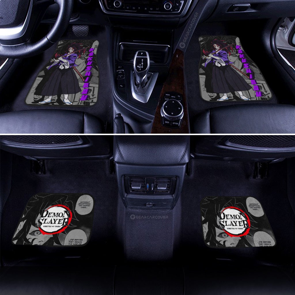 Kokushibou Car Floor Mats Custom Demon Slayer Anime Mix Mangas - Gearcarcover - 3