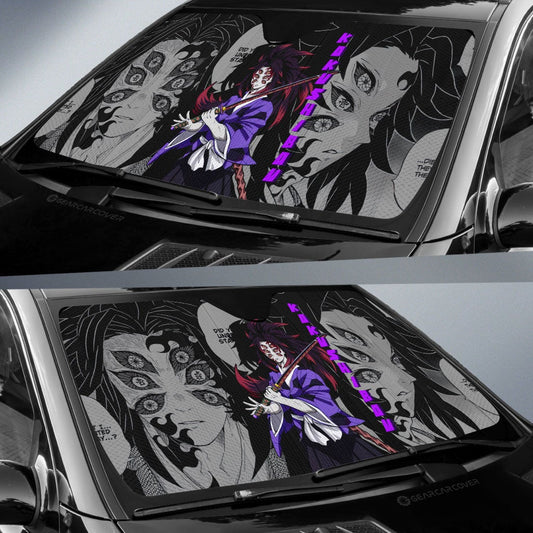 Kokushibou Car Sunshade Custom Demon Slayer Anime Mix Mangas - Gearcarcover - 2