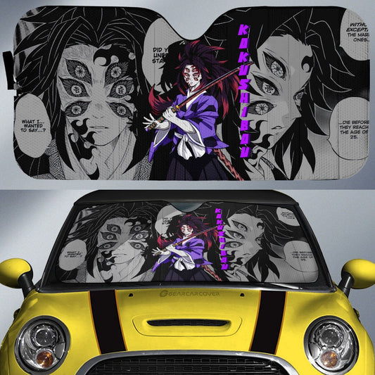 Kokushibou Car Sunshade Custom Demon Slayer Anime Mix Mangas - Gearcarcover - 1