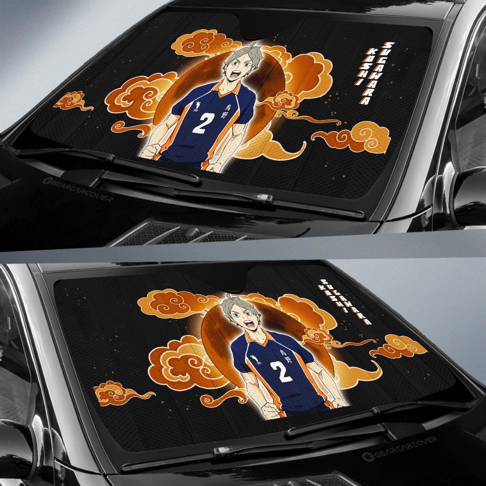 Koshi Sugawara Car Sunshade Custom For Haikyuu Anime Fans - Gearcarcover - 2