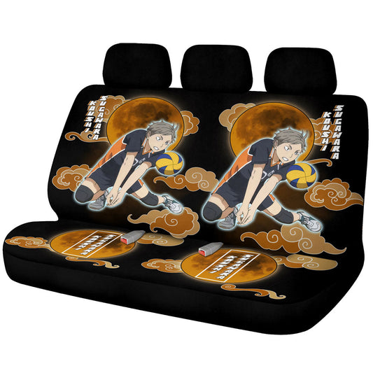 Koushi Sugawara Car Back Seat Covers Custom Haikyuu Anime Car Accessories - Gearcarcover - 1