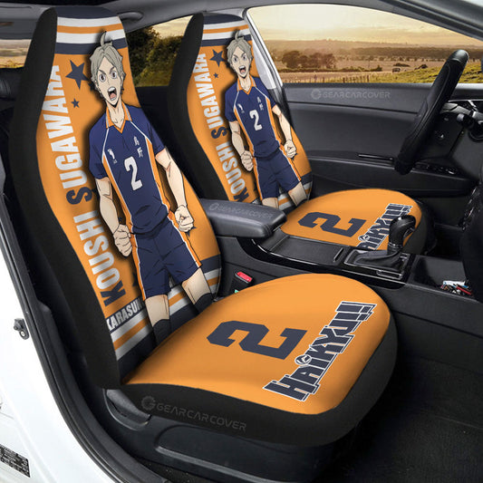 Koushi Sugawara Car Seat Covers Custom Haikyuu Anime Car Accessories - Gearcarcover - 2